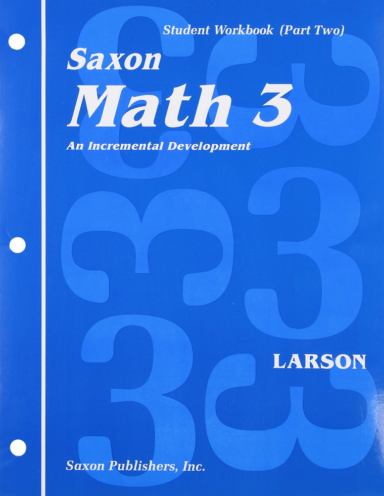 Math 3: An Incremental Development Set: Student Workbooks, part one and two plus flashcards (Saxon math, grade 3) — back cover