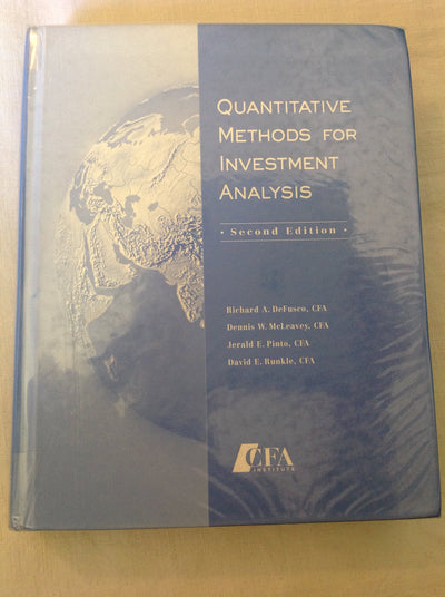 Quantitative Methods For Investment Analysis