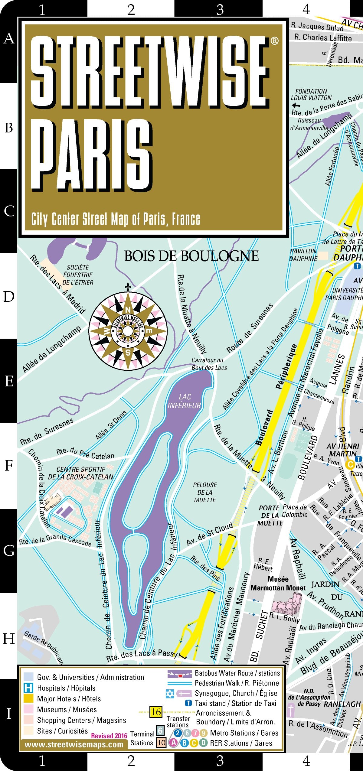 Streetwise Paris Map - Laminated City Center Street Map of P