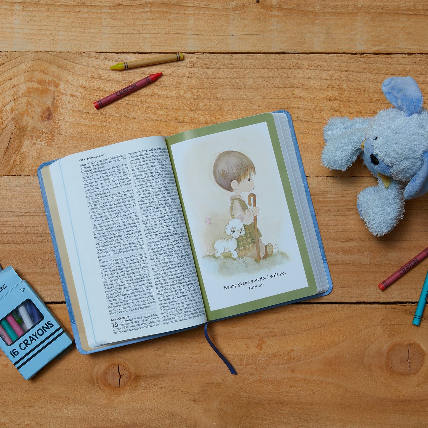 ICB, Precious Moments Bible, Leathersoft, Blue: International Children's Bible