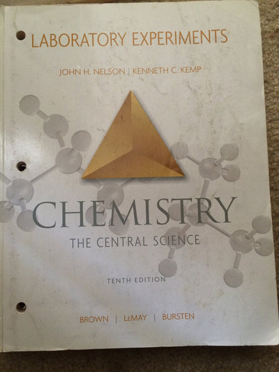 Chemistry the Central Science, Laboratory Experiments (10th Edition)
