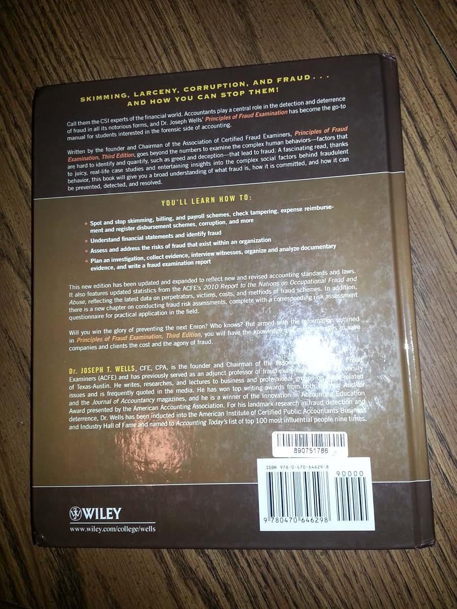 Principles of Fraud Examination by Wells, Joseph T.