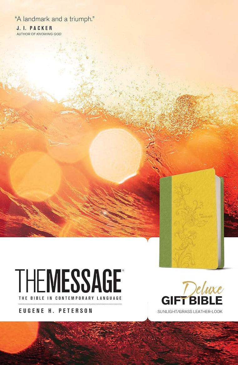 The Message Deluxe Gift Bible (Leather-Look, Sunlight/Grass): The Bible in Contemporary Language