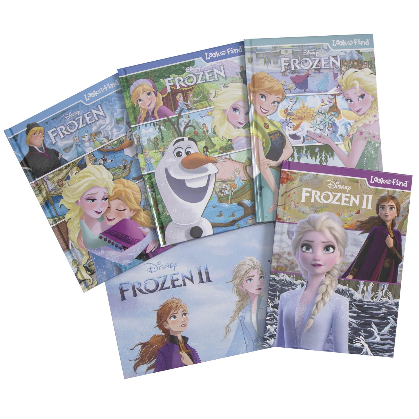 Disney Frozen and Frozen 2 Look and Find Activity Book Collection - Includes Poster - PI Kids