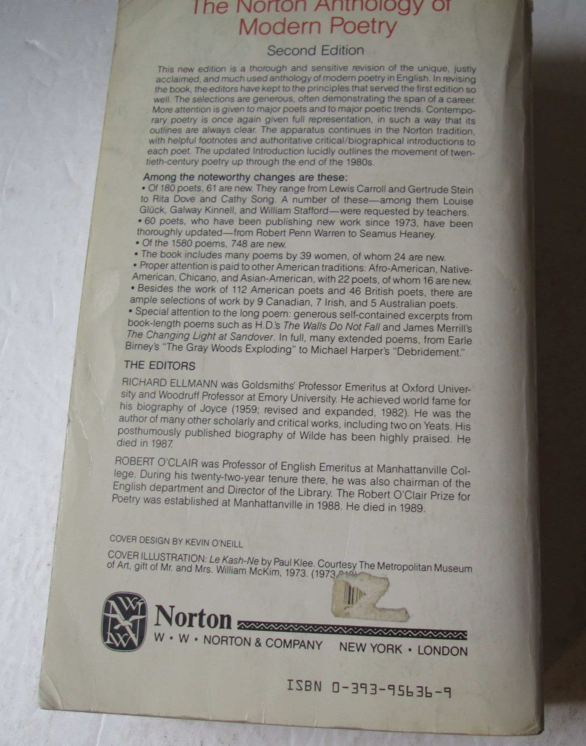 Norton Anthology of Modern Poetry