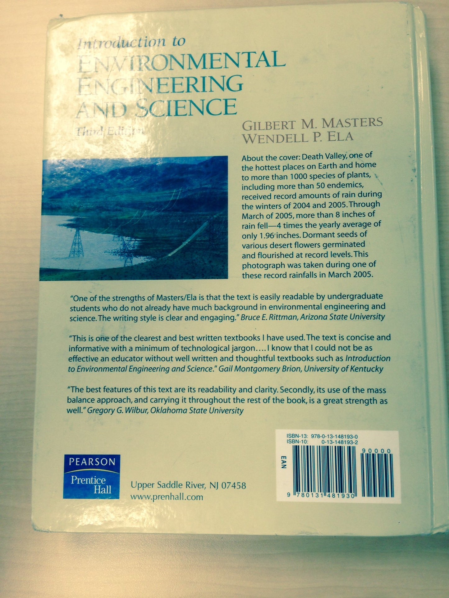 Introduction to Environmental Engineering and Science