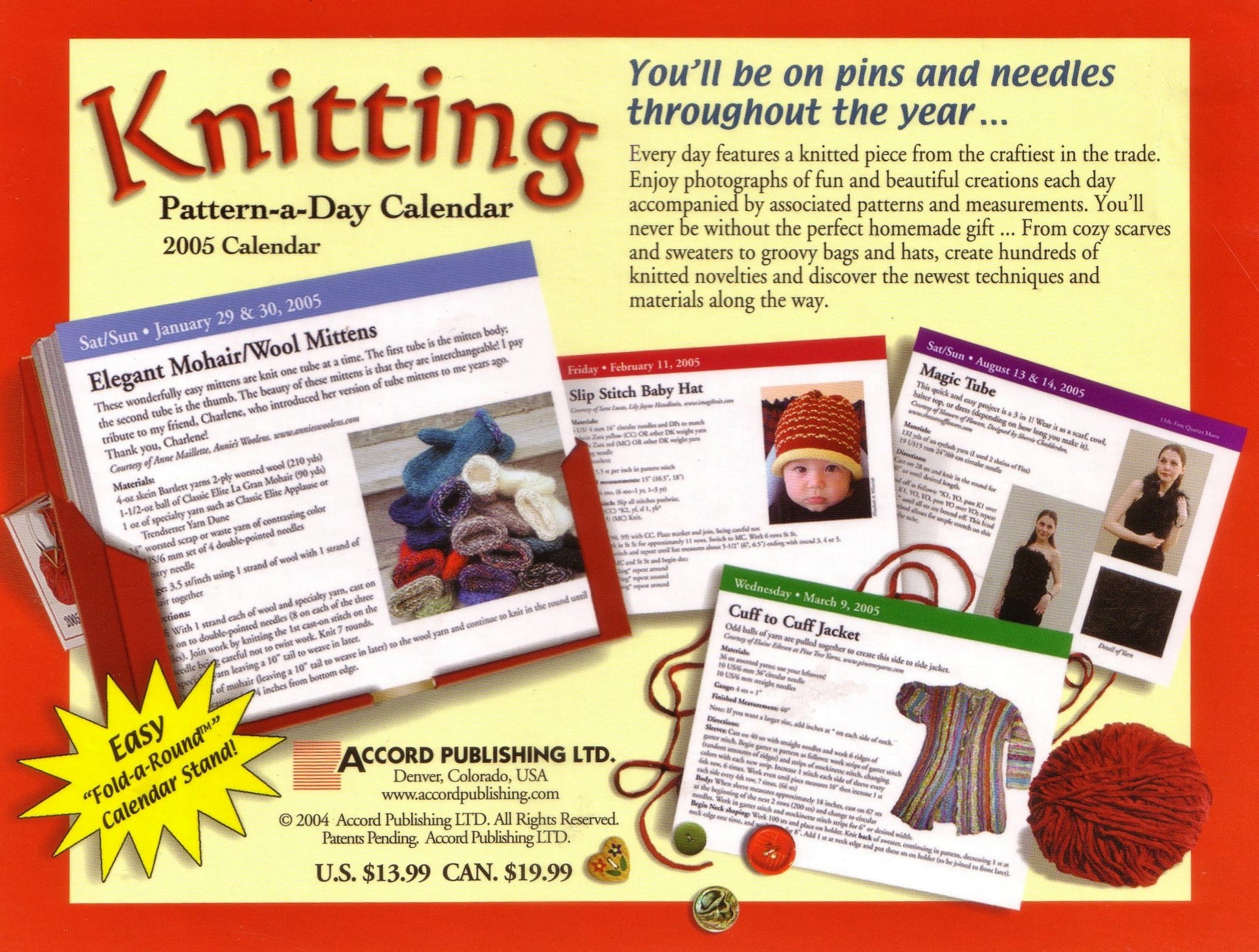2005 Easy Knitting Pattern-a-Day Calendar