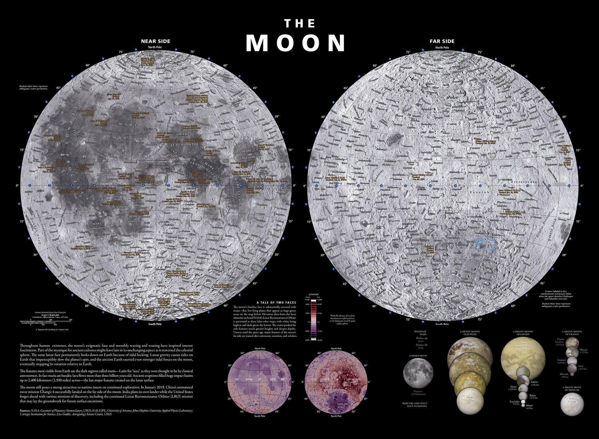 National Geographic Moon Map (Stargazer folded) (National Geographic Reference Map)