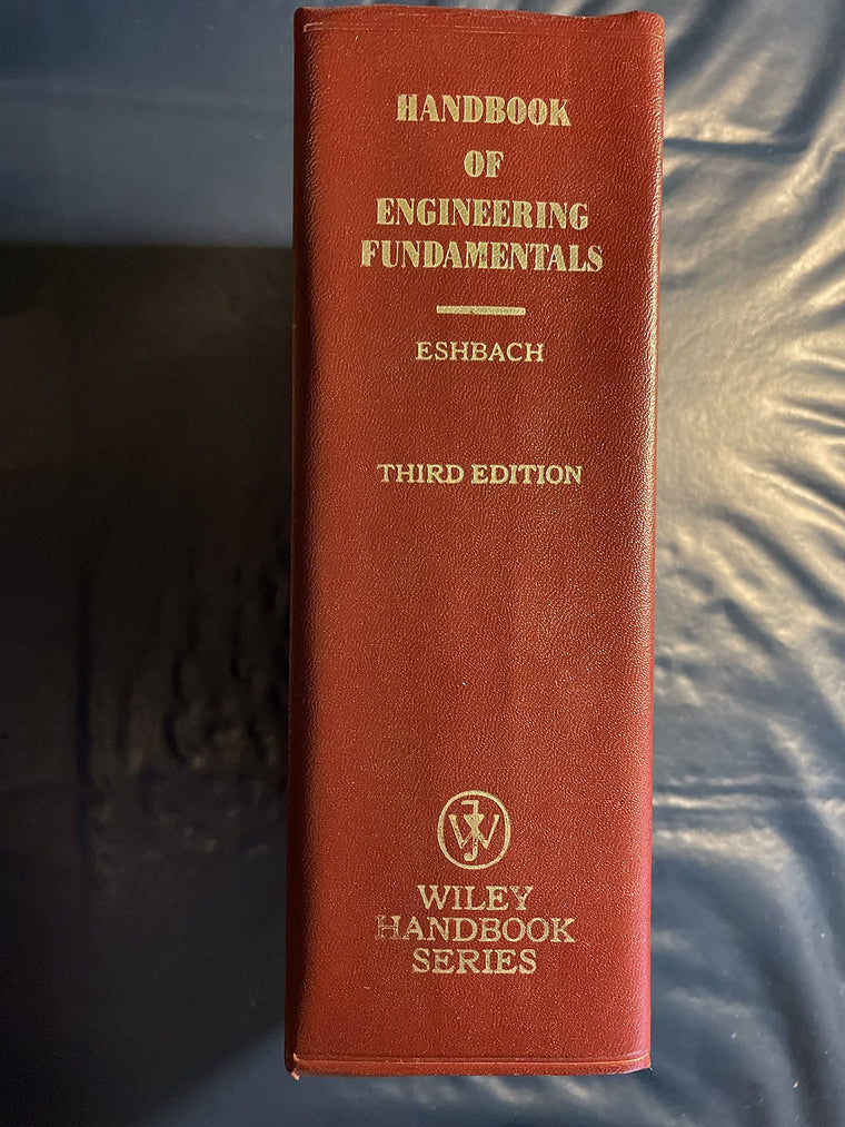 Handbook of Engineering Fundamentals, — back cover