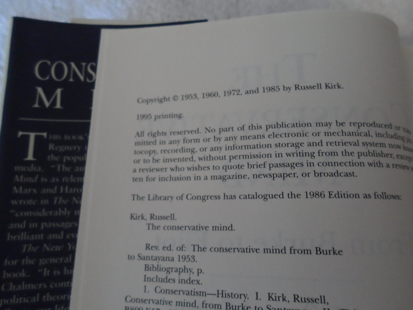 The Conservative Mind: From Burke to Eliot