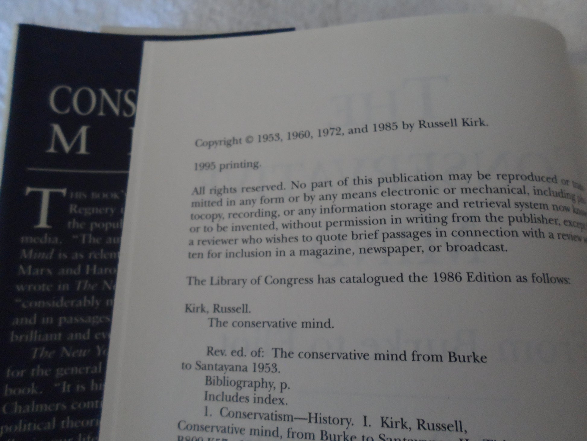 The Conservative Mind: From Burke to Eliot