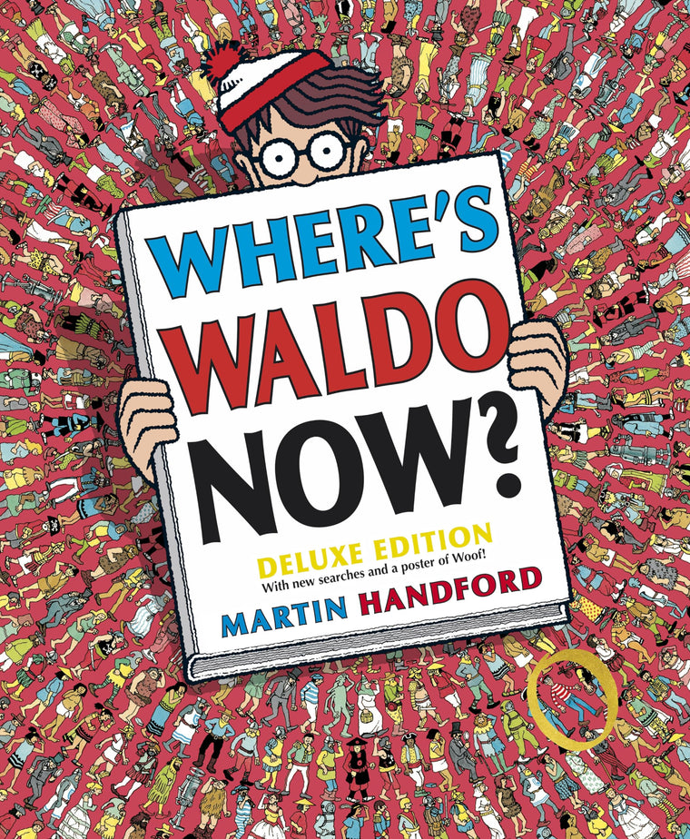Where's Waldo Now?: Deluxe Edition with New Searches and a Poster of Woof! (A Hidden Object Activity Book with Search & Find Puzzles and Spot-the-Difference Game - a Perfect Gift)