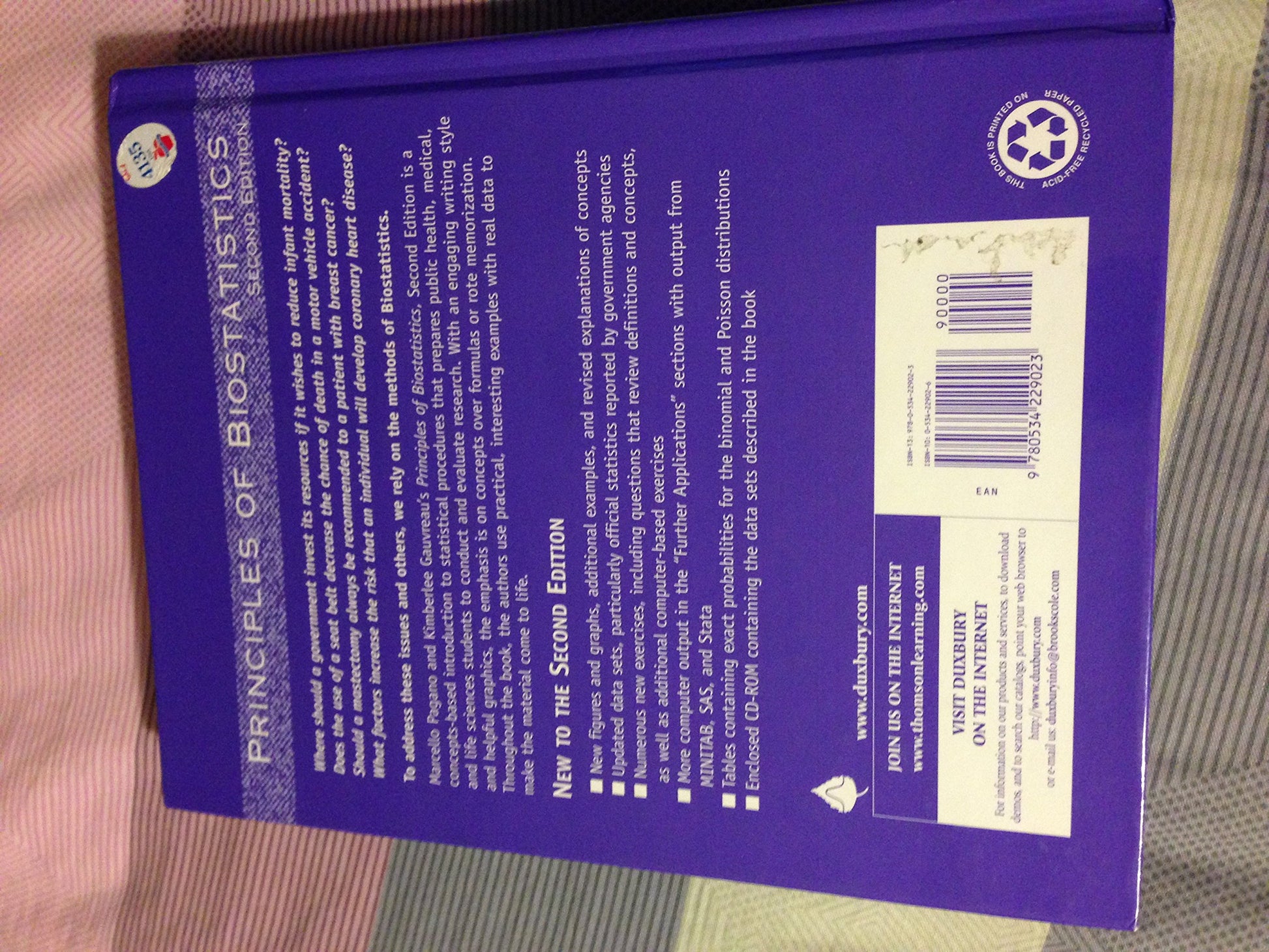 Principles of Biostatistics (with CD-ROM)