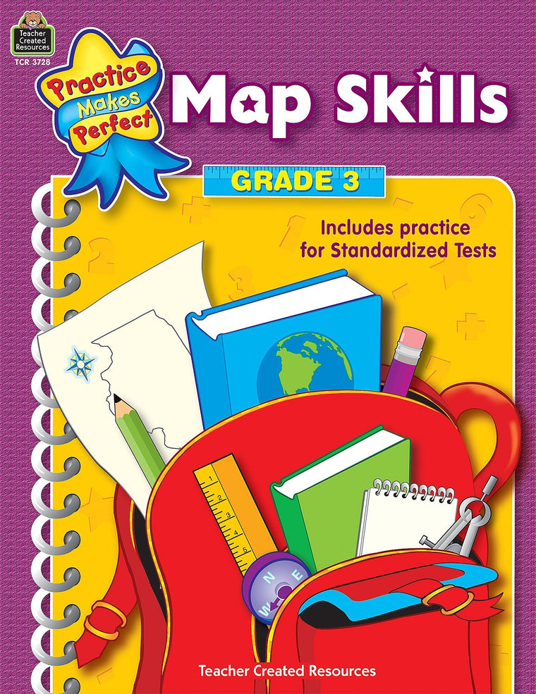 Map Skills, Grade 3 (Practice Makes Perfect Series)