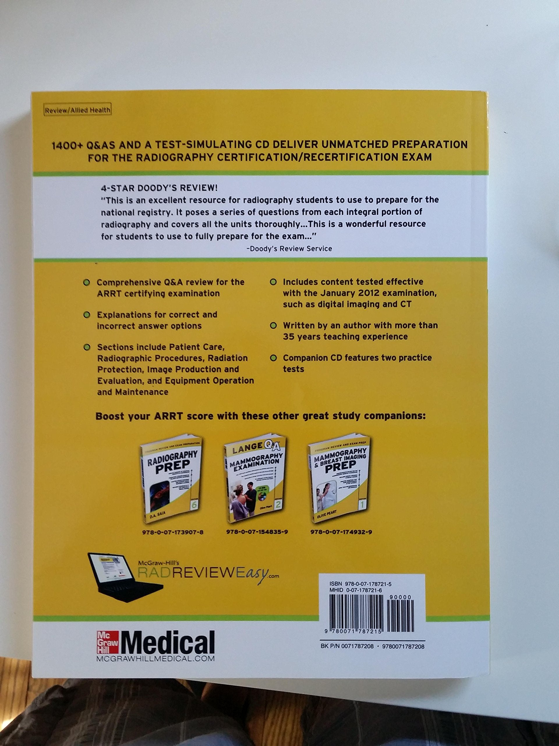 Lange Q&A Radiography Examination, Ninth Edition