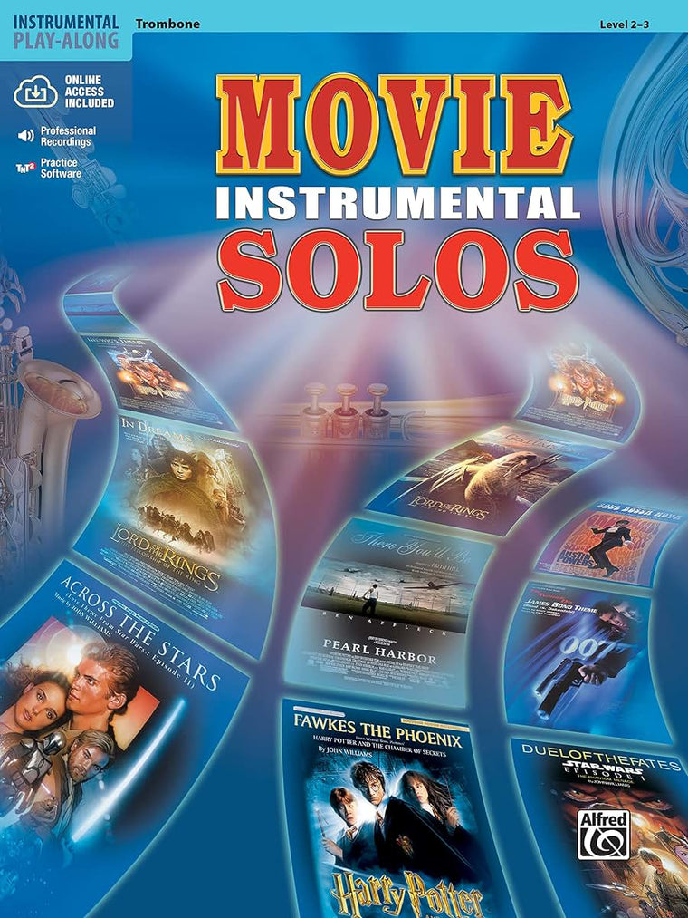 Movie Instrumental Solos: Trombone, Book and CD (Level 2-3)
