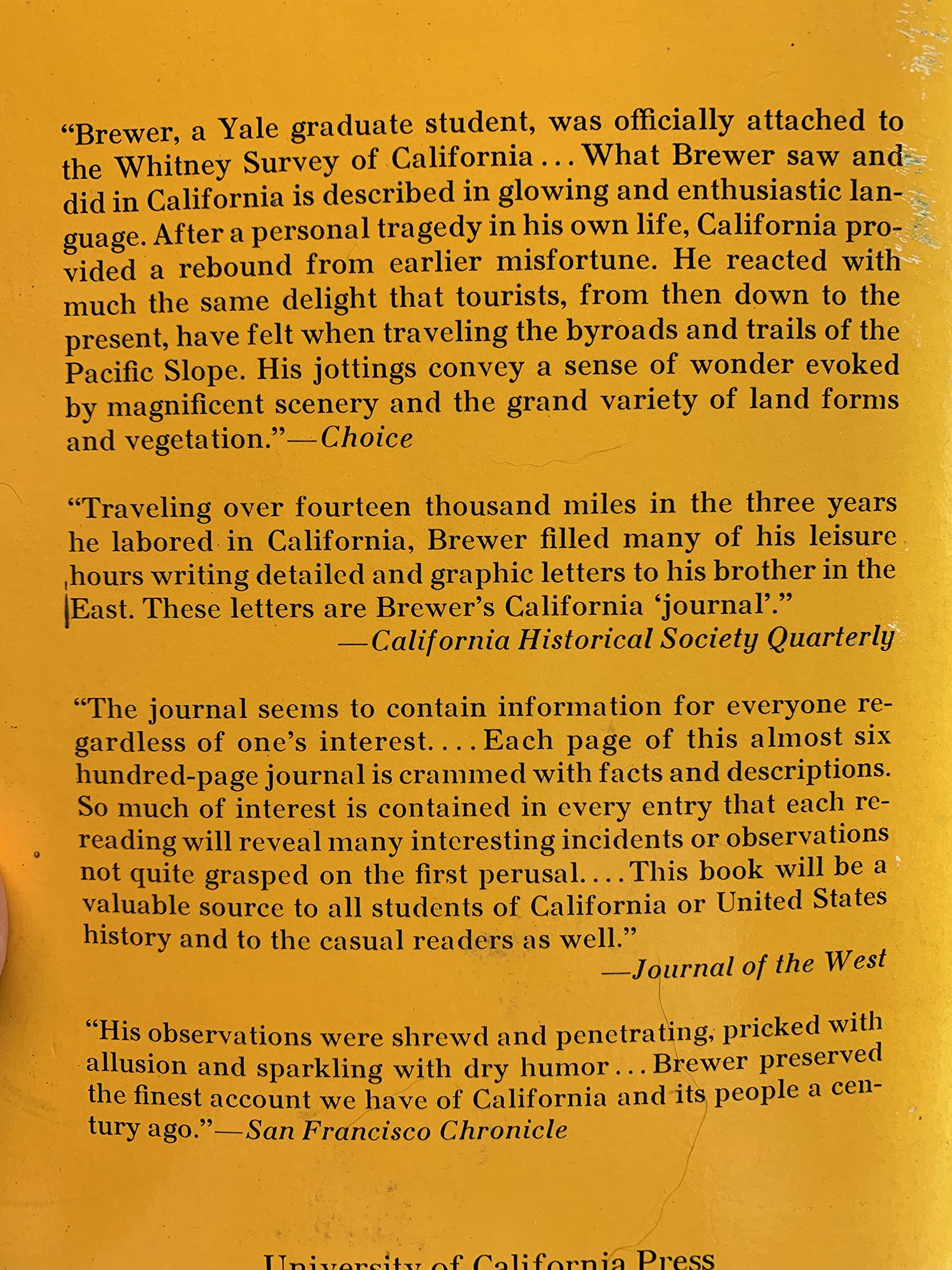 Up and Down California in 1860-1864: The Journal of William H. Brewer