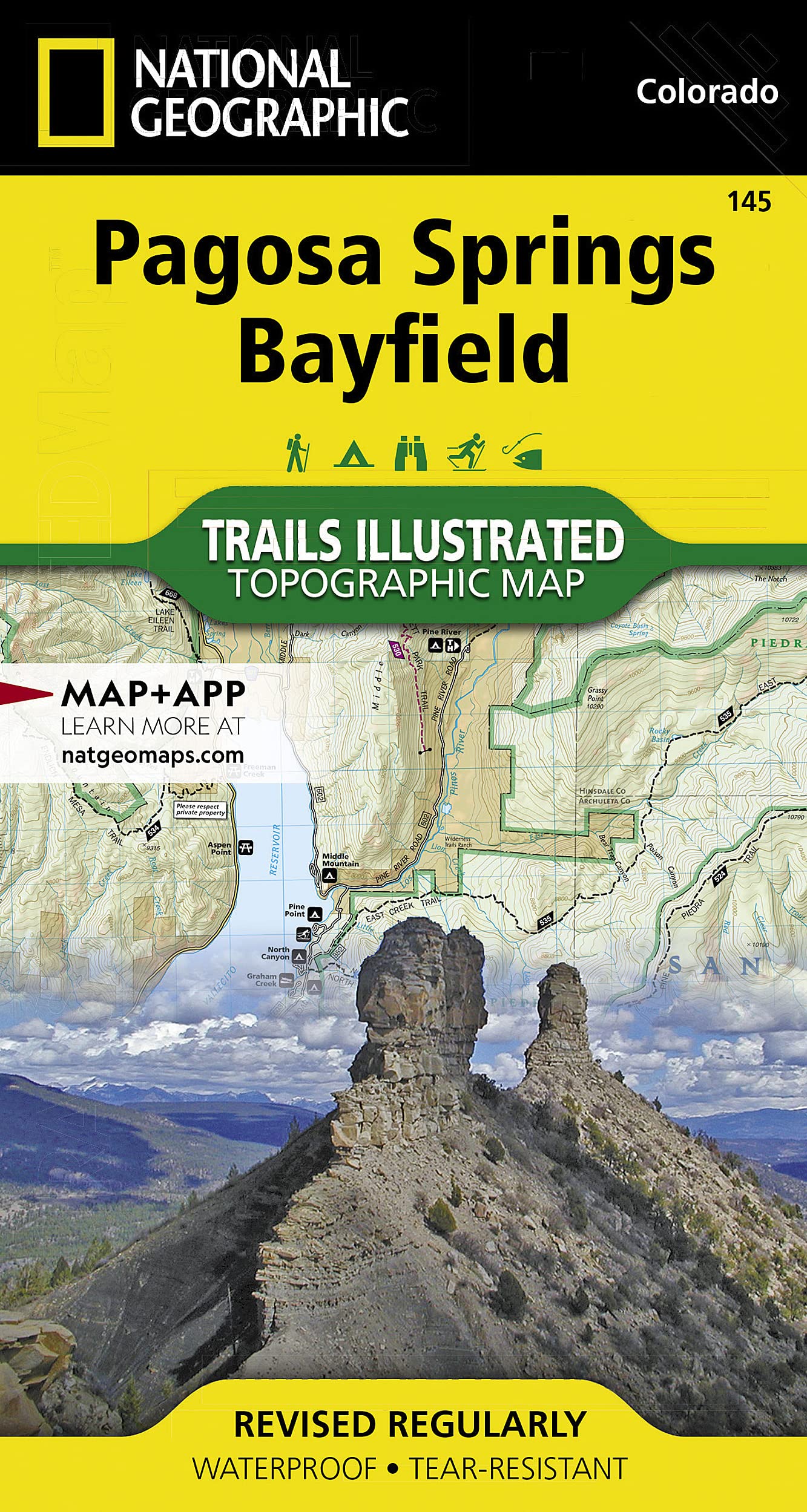 Pagosa Springs, Bayfield Map (National Geographic Trails Illustrated Map, 145)