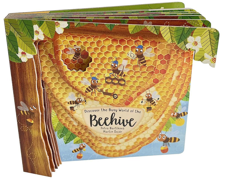Discovering the Busy World of the Beehive (Happy Fox Books) Board Book Teaches Kids Ages 3-6 about Bees, Exploring a Hive with Each Page, plus Educational Facts and Vocabulary Words