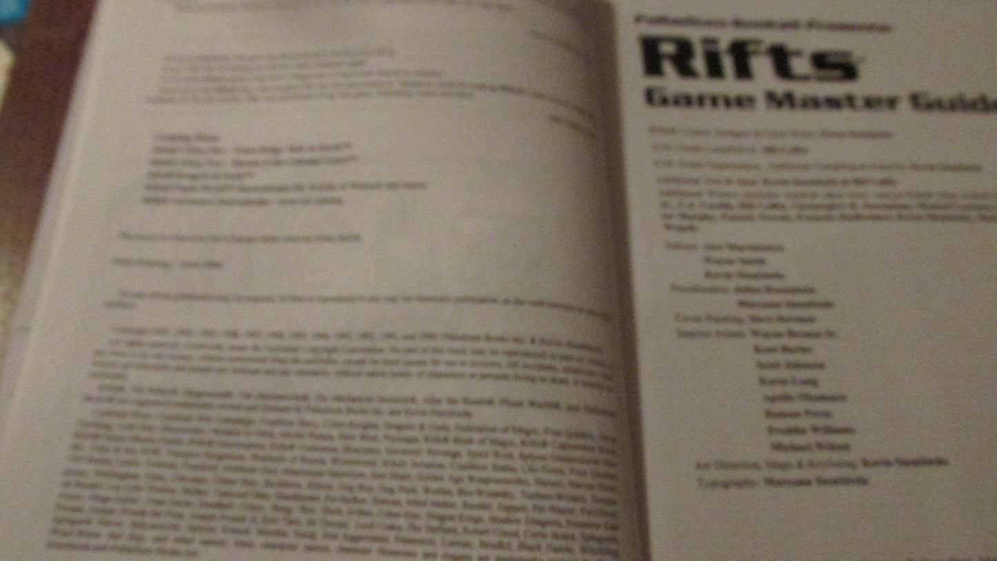 Rifts: Game Master Guide