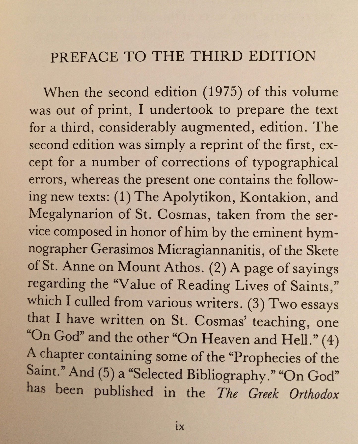St. Cosmas Aito by Constantine Cavarnos