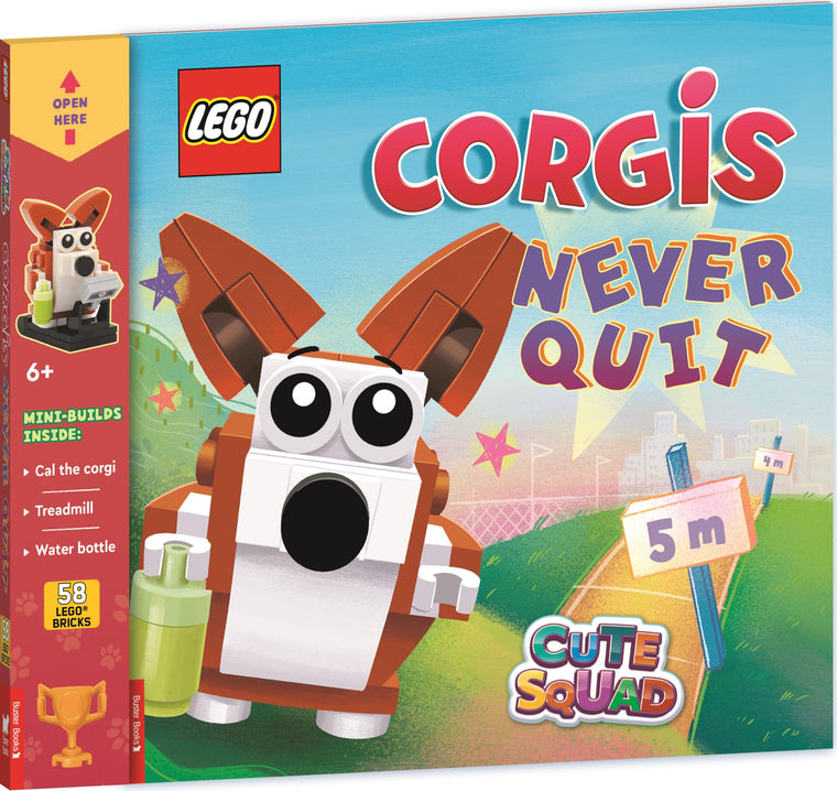 Buster Books LEGO Books Cute Squad Corgis Never Quit (with corgi mini-build and over 55 LEGO elements) (LEGO Minifigure Activity).