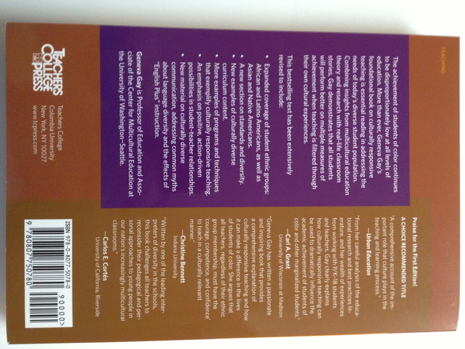 Culturally Responsive Teaching: Theory, Research, and Practice (Multicultural Education Series)