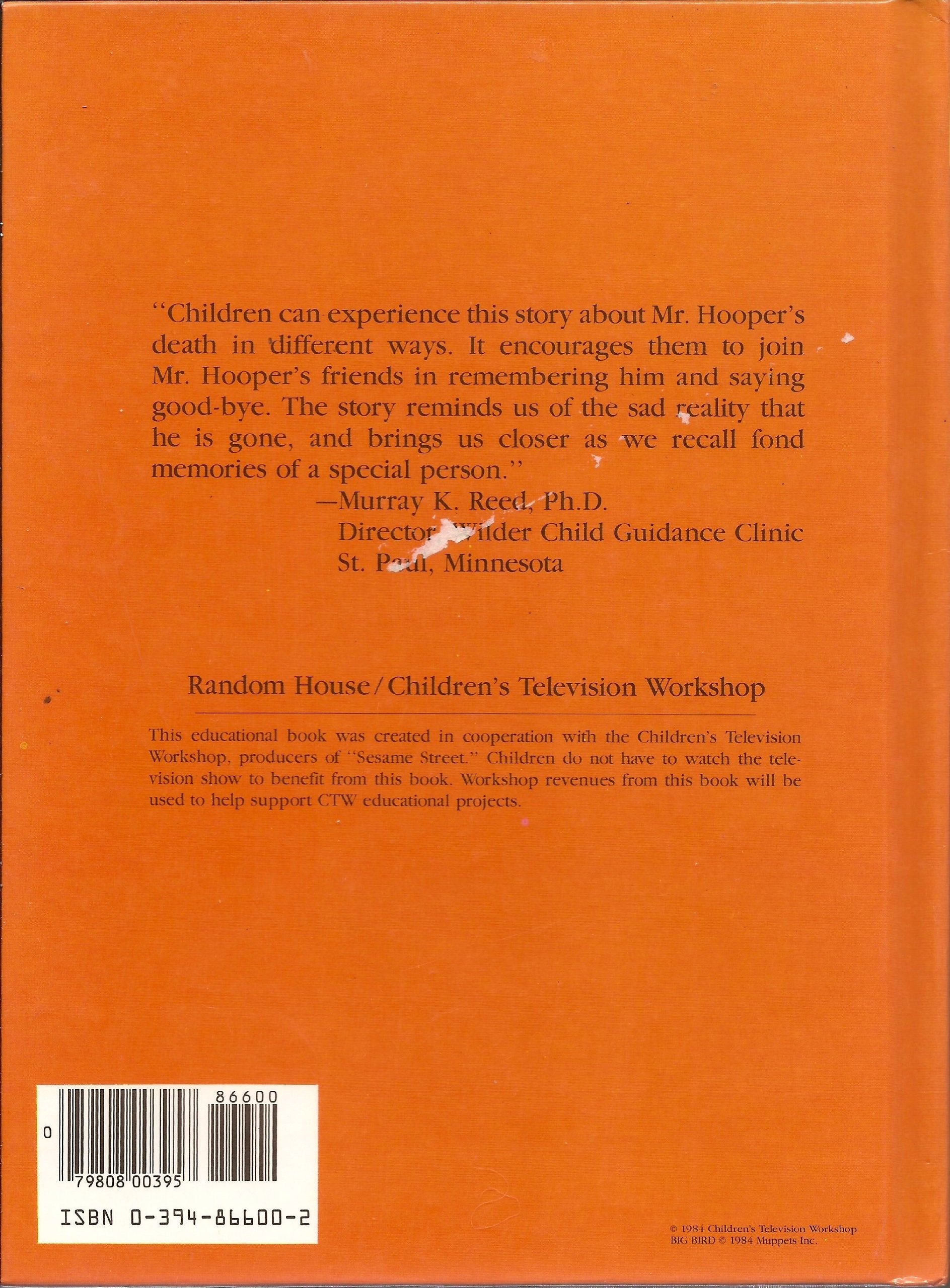 Sesame Street: I'll Miss You, Mr. Hooper (Books for Young Readers)