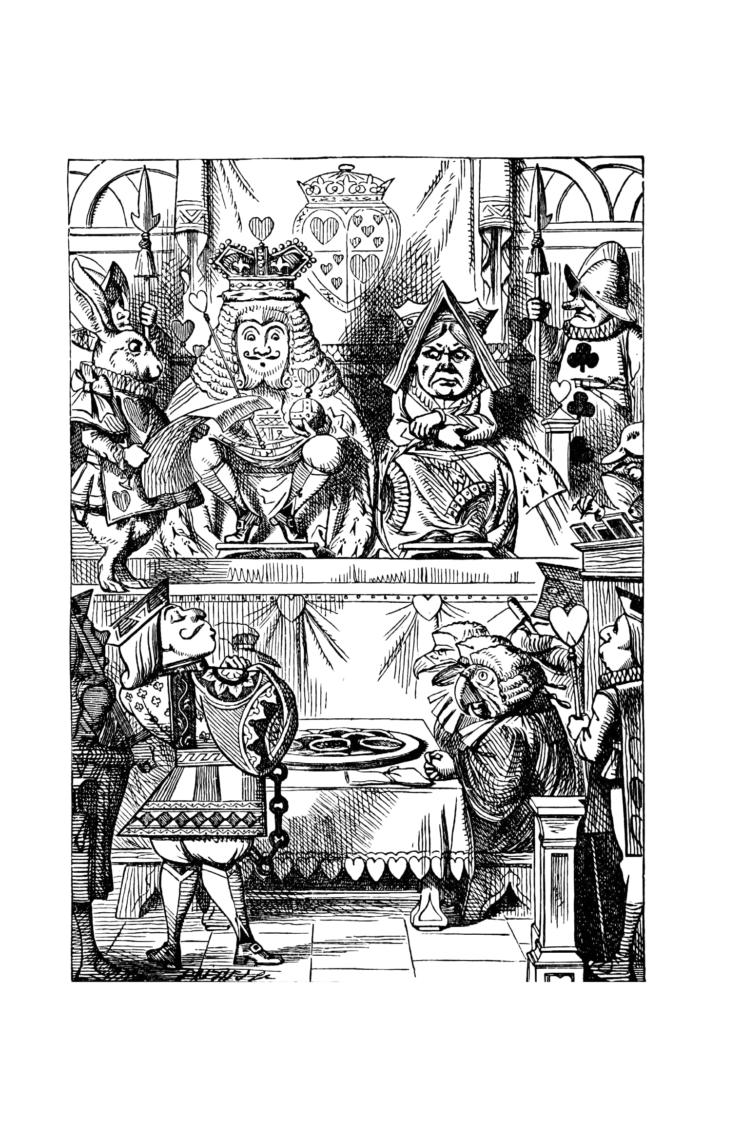 Alice in Wonderland and Through the Looking-Glass (Paperback): The Complete Classic Adventures of Alice with Original Illustrations by John Tenniel