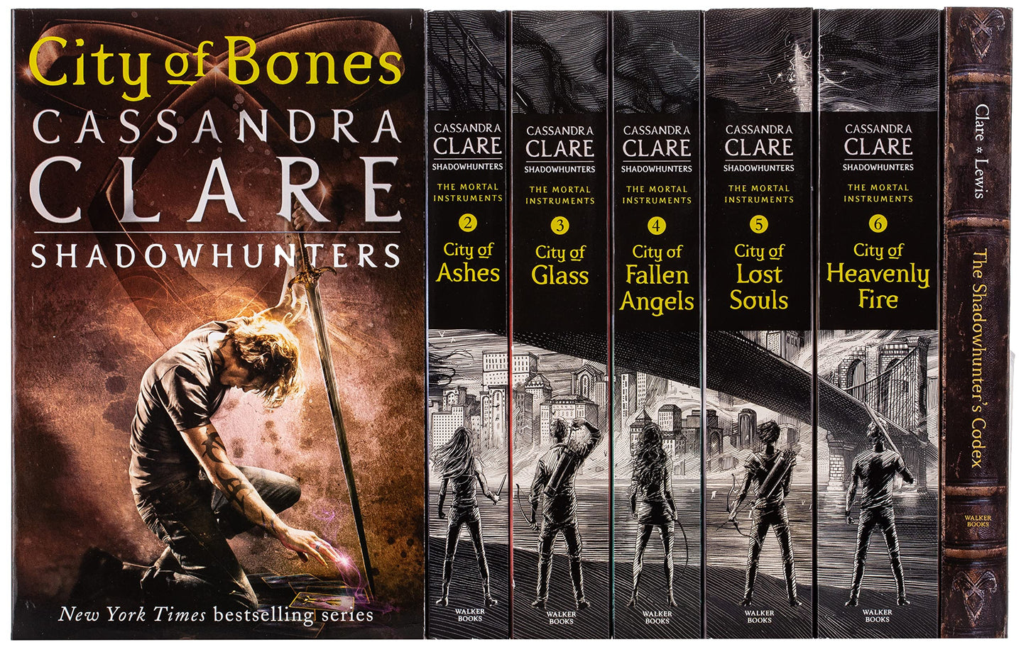 Cassandra Clare The Mortal Instruments: A Shadowhunters Collection 7 Books Set (Bones, Ashes, Glass, Fallen Angels, Lost Souls, Heavenly Fire + The Shadowhunters Codex)
