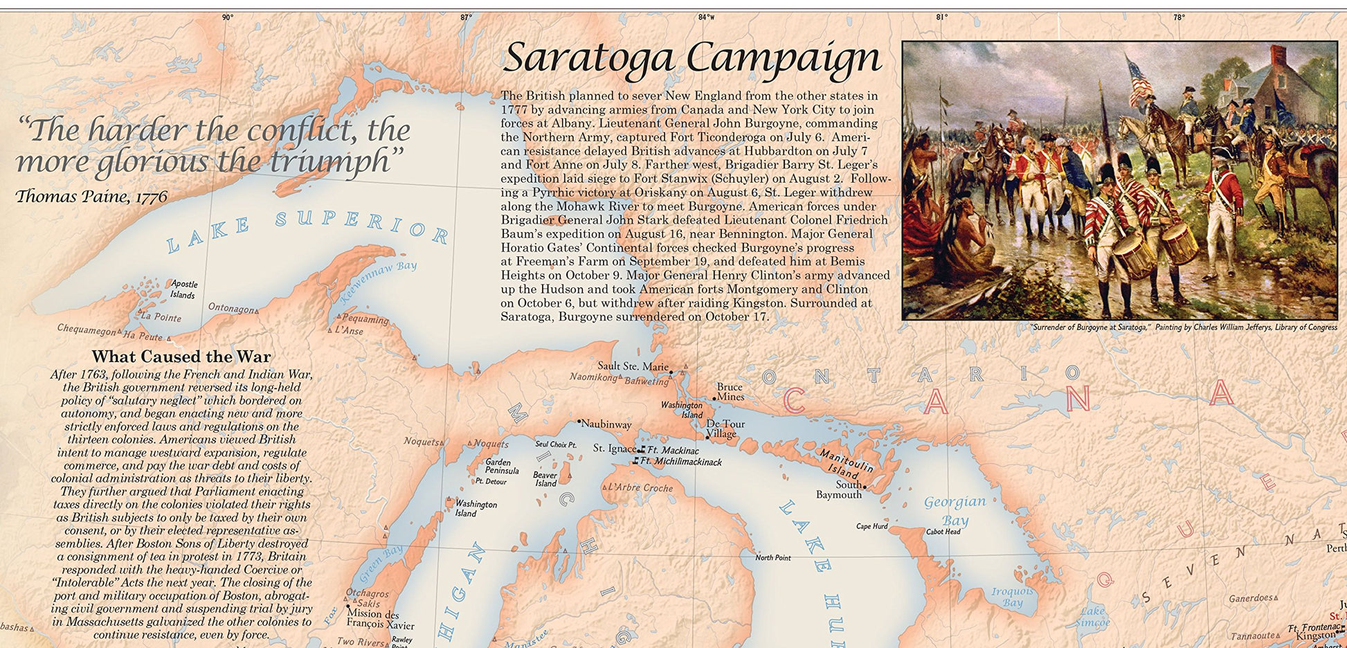 Battles of the Revolutionary War Map