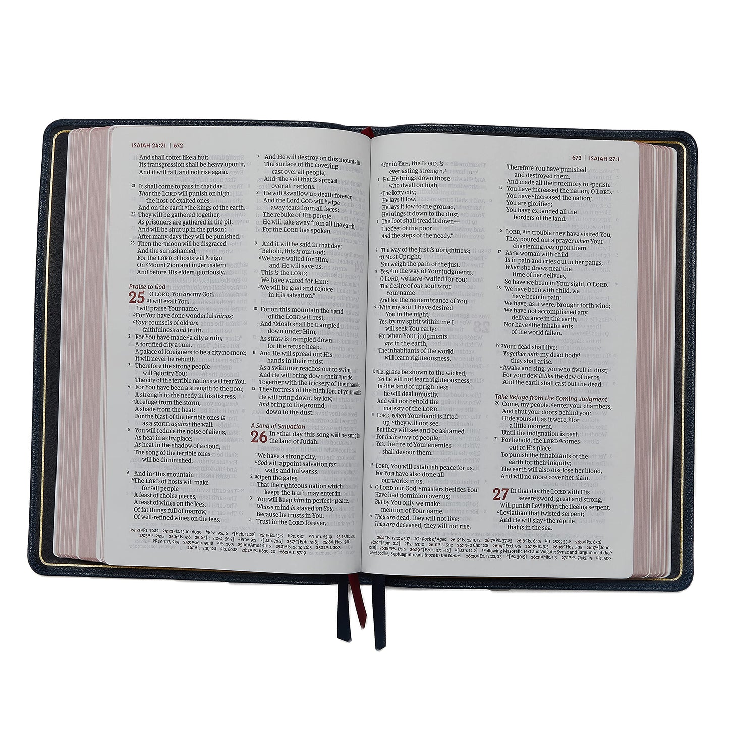 NKJV, Thinline Reference Bible, Large Print, Premium Goatskin Leather, Black, Premier Collection, Comfort Print: Holy Bible, New King James Version