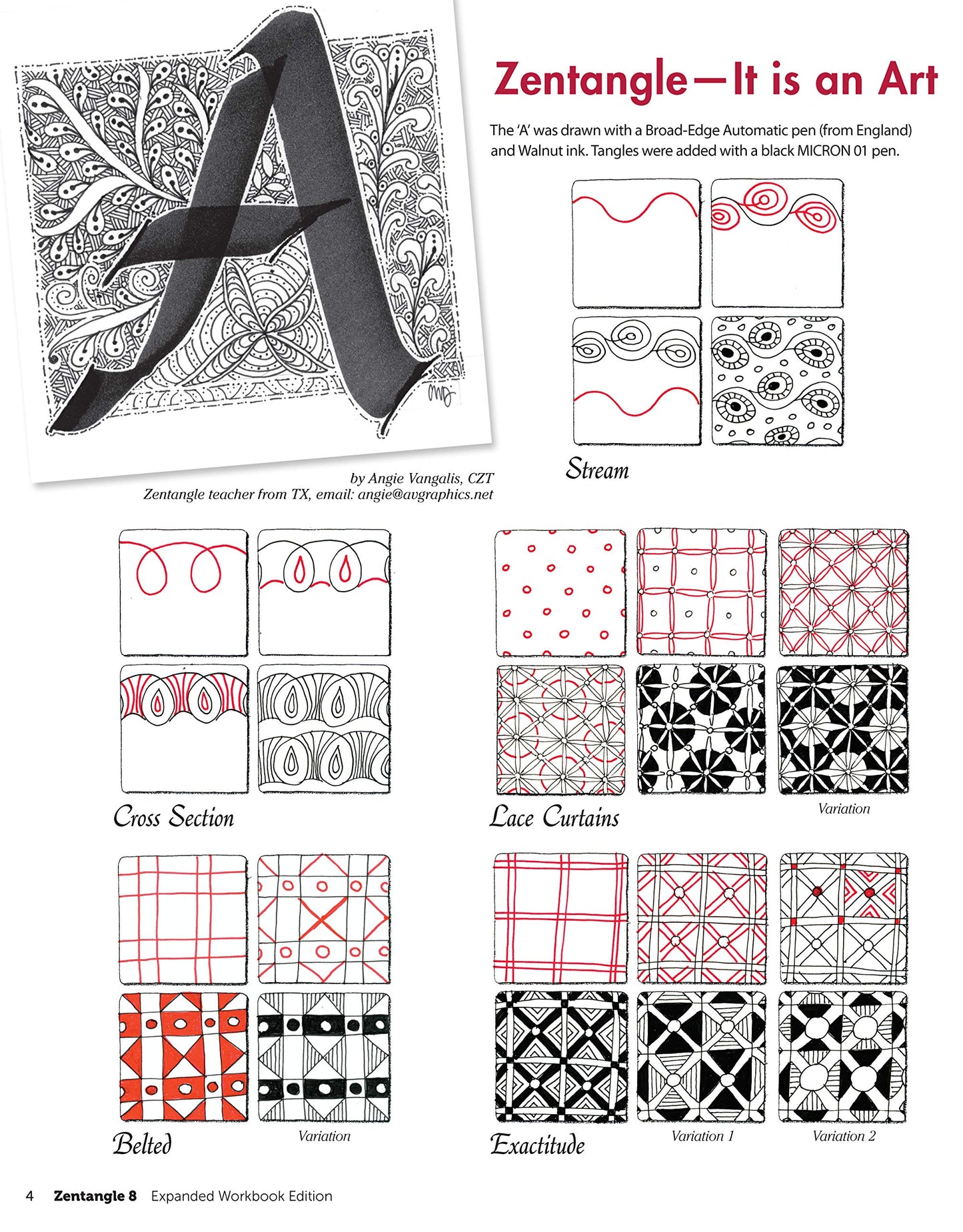 Zentangle 8, Expanded Workbook Edition: Monograms, Alphabets, and 40 All-New Tangles (Design Originals) How to Embellish Letters, Monograms, Cards, Stationery, Gifts, and More with Beautiful Designs