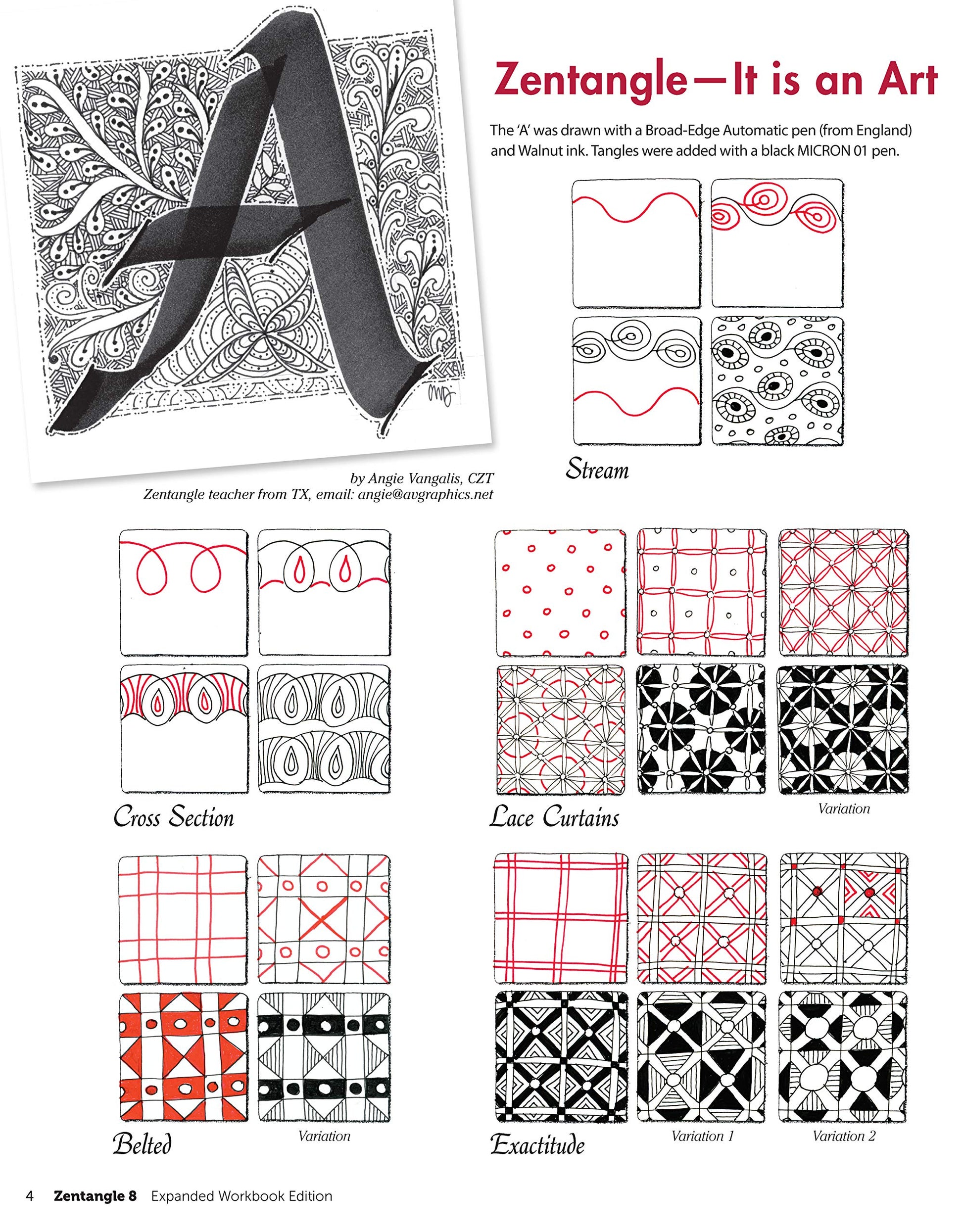 Zentangle 8, Expanded Workbook Edition: Monograms, Alphabets, and 40 All-New Tangles (Design Originals) How to Embellish Letters, Monograms, Cards, Stationery, Gifts, and More with Beautiful Designs