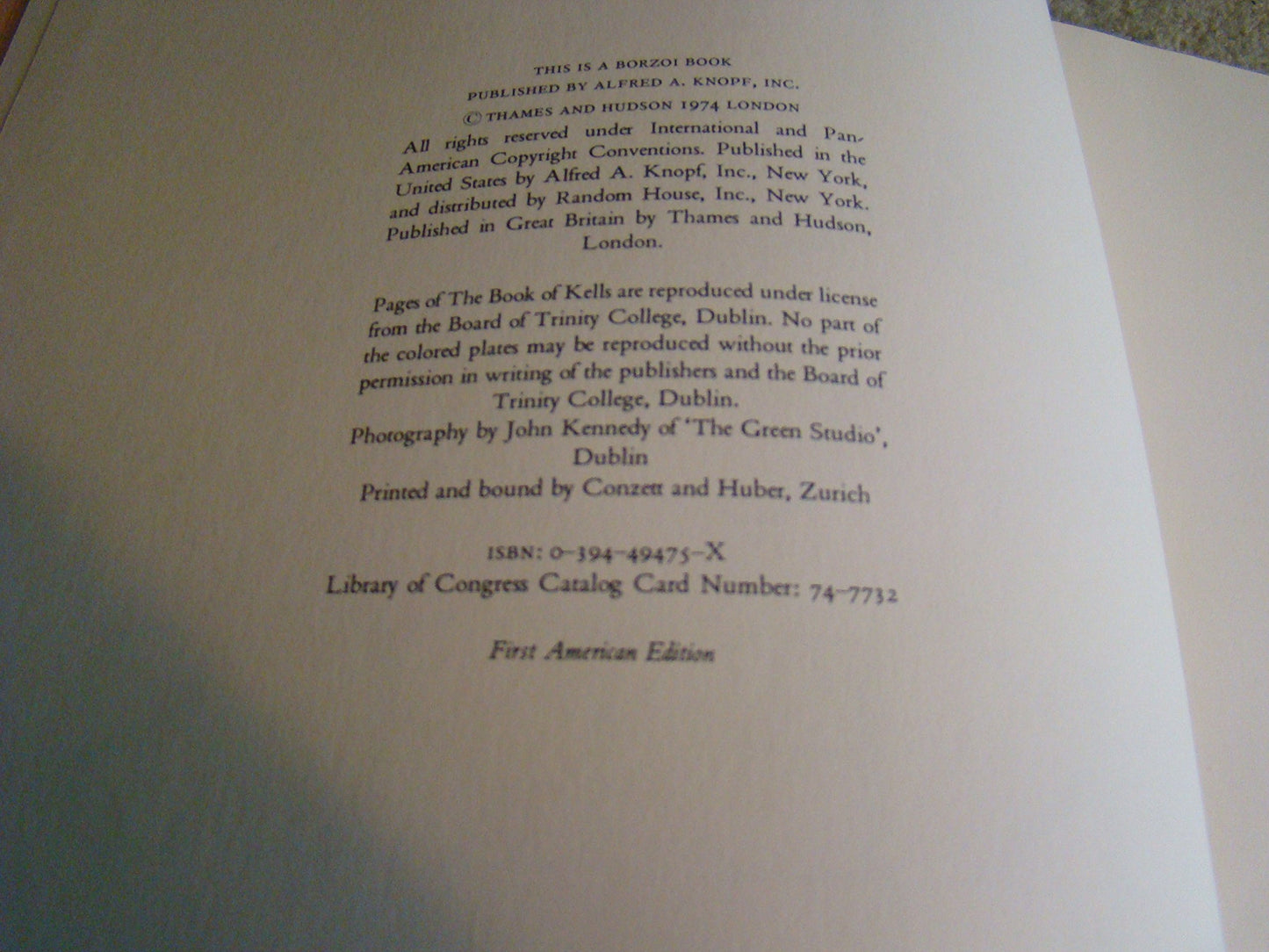 The Book of Kells: Reproductions from the manuscript in Trin