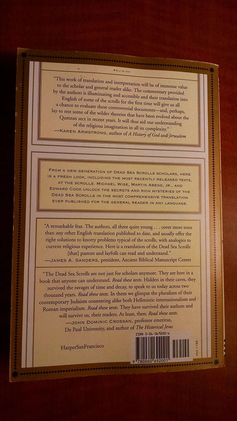 The Dead Sea Scrolls: A New Translation — back cover