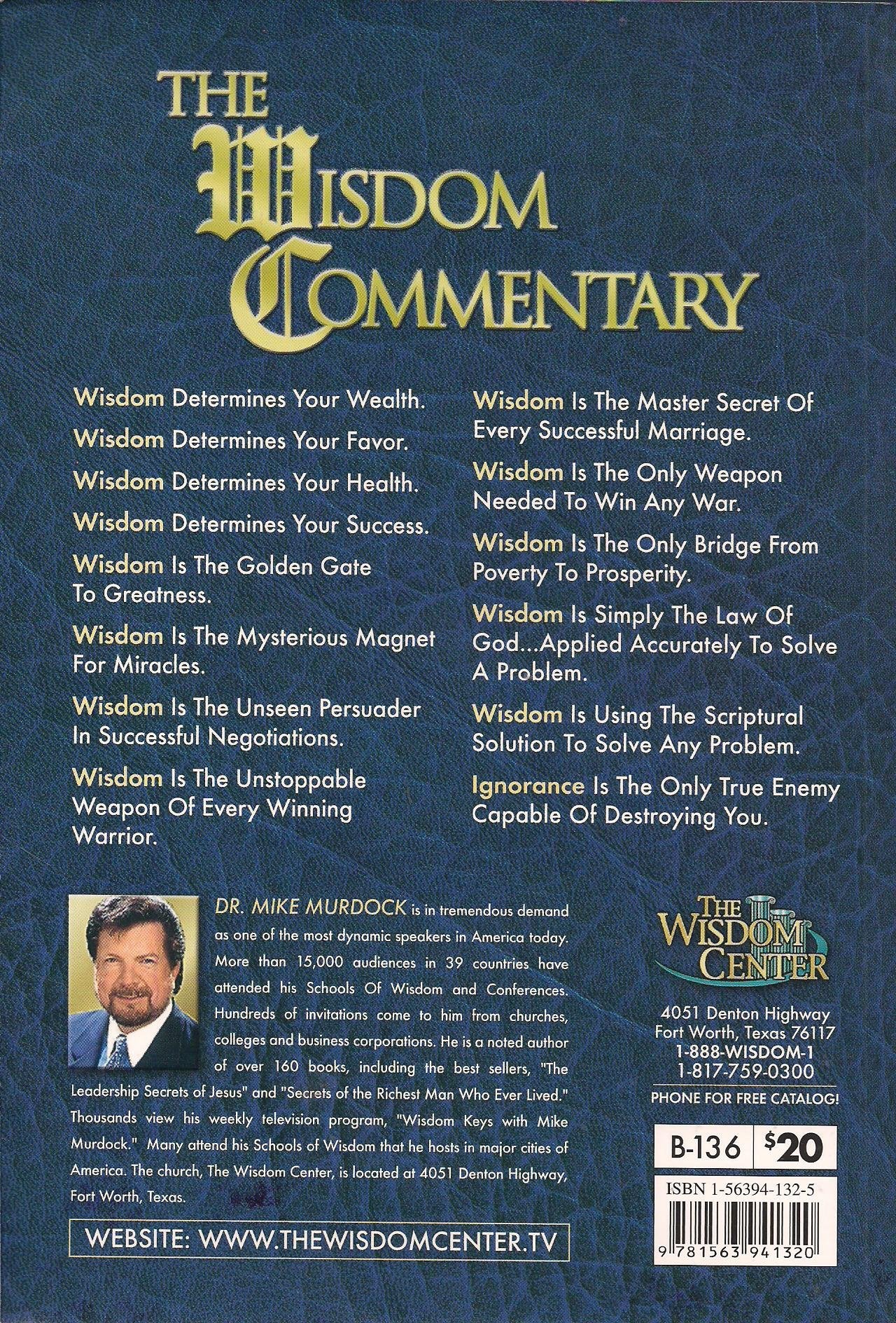 The Wisdom Commentary: Volume 1