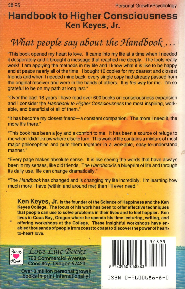 Handbook to Higher Consciousness — back cover