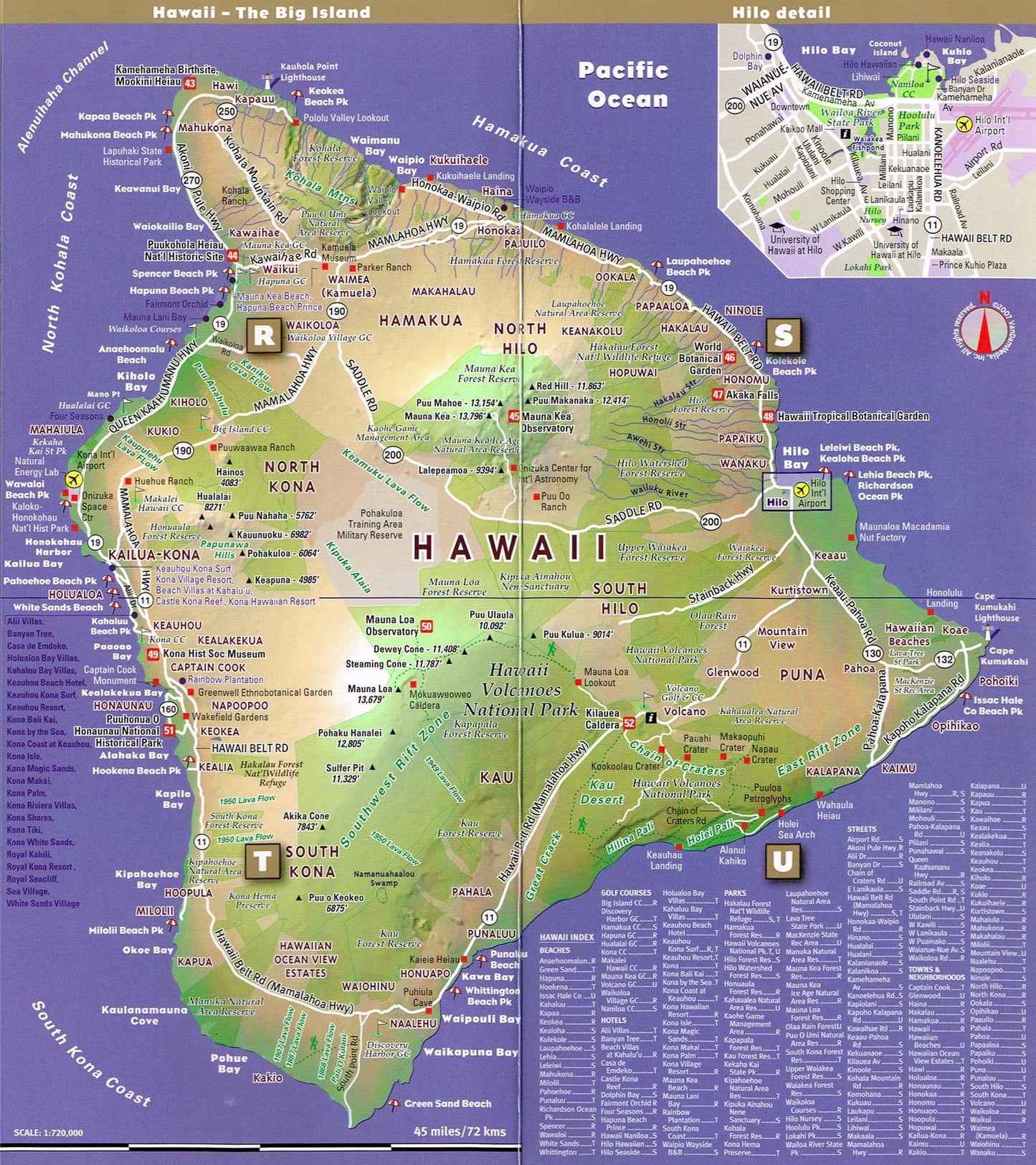 StreetSmart Hawaii Map by VanDam - Laminated pocket size City Street Map to Honolulu & the Hawaiian Islands including Oahu, The Big Island, Maui, Molokai & Lanai complete with all attractions, sights, museums, hotels and shopping