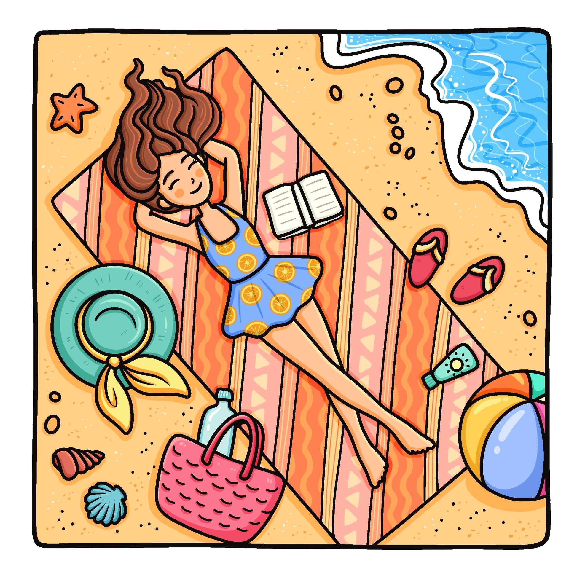 Living My Best Life: Coloring Book for Adults and Teens Featuring Cute & Girly Scenes for Relaxation (The Cozy Girl Series)