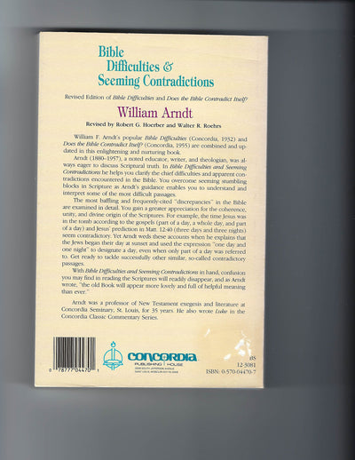 Bible Difficulties and Seeming Contradictions