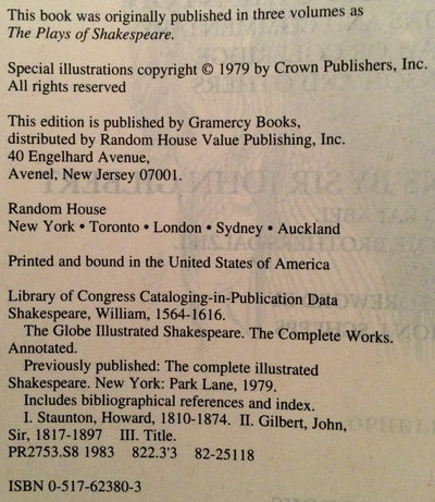 The Globe Illustrated Shakespeare: The Complete Works Annota
