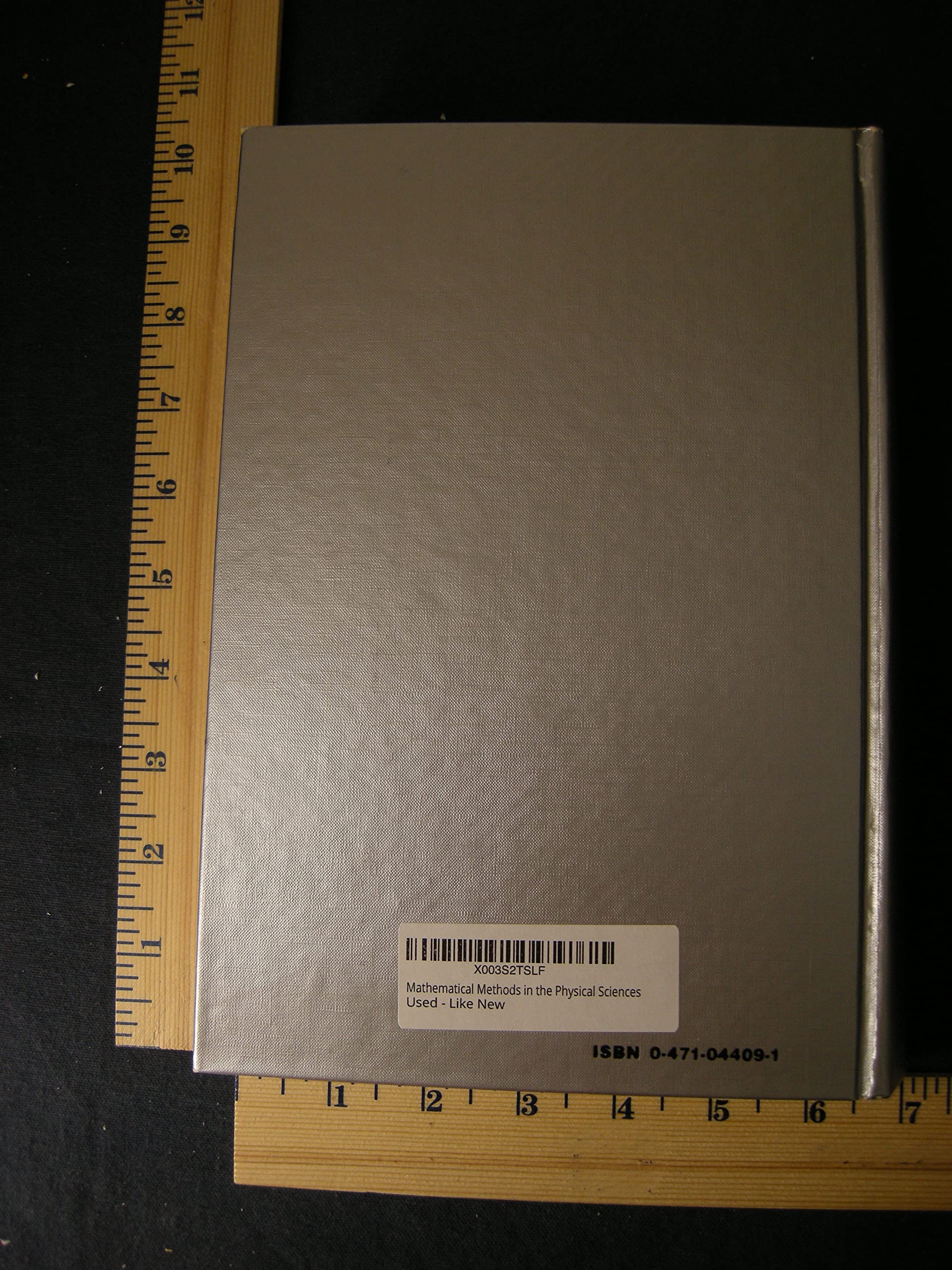 Mathematical Methods in the Physical Sciences