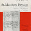 St. Matthew Passion Vocal Score (New Novello Choral Edition)