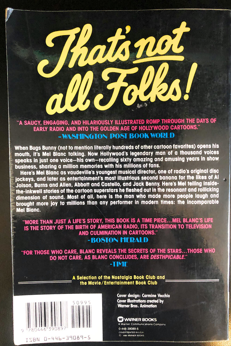 Thats Not All Folks! — back cover