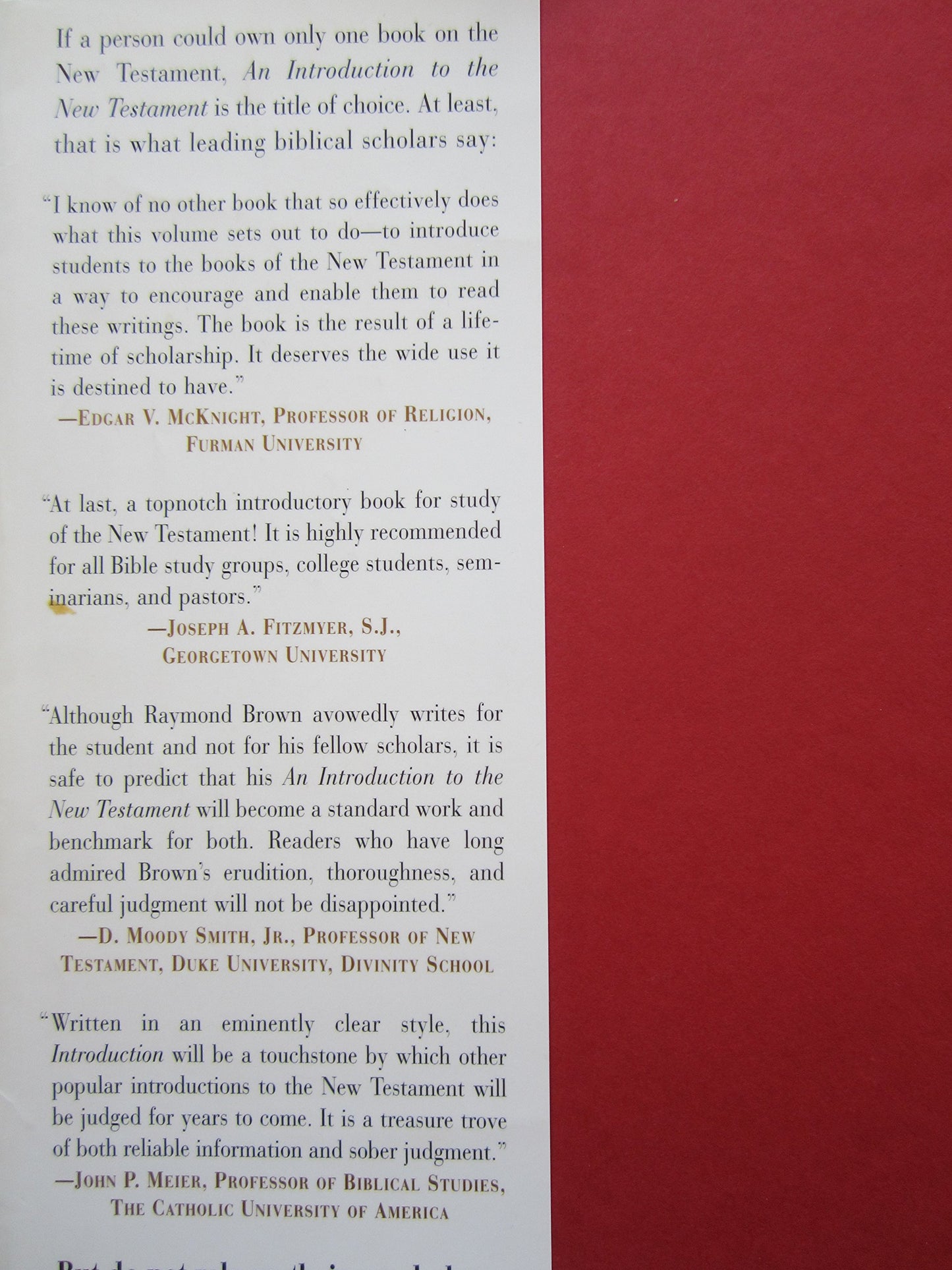 An Introduction to the New Testament (Anchor Bible Reference Library)