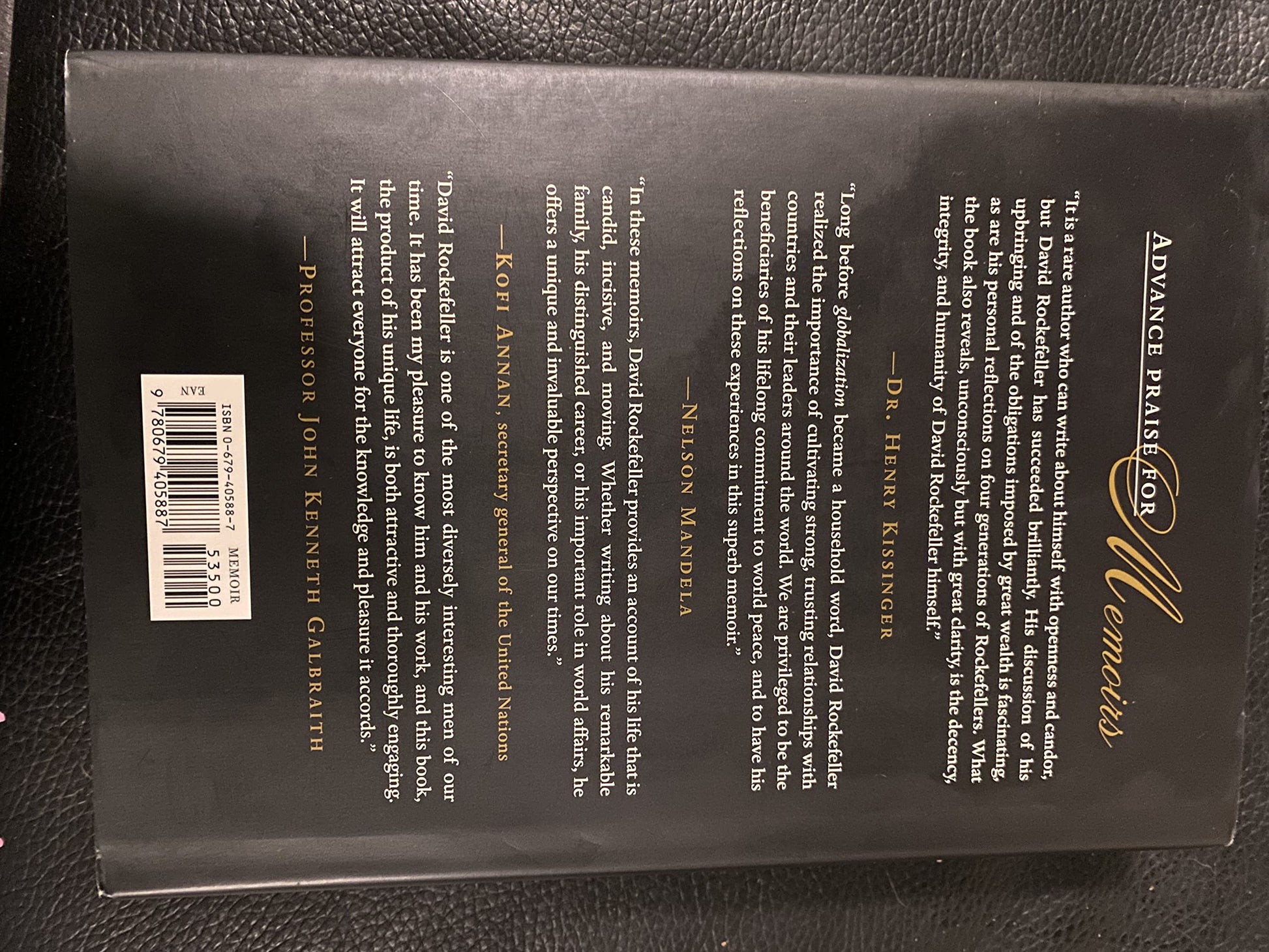 David Rockefeller: Memoirs