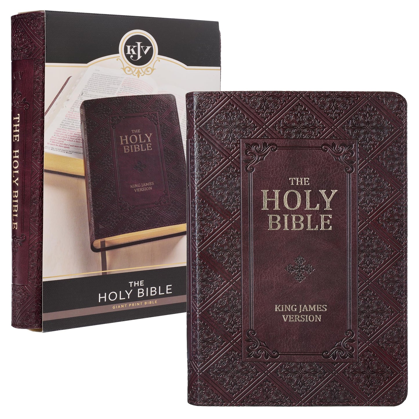 KJV Holy Bible, Giant Print Standard Size Faux Leather Red L