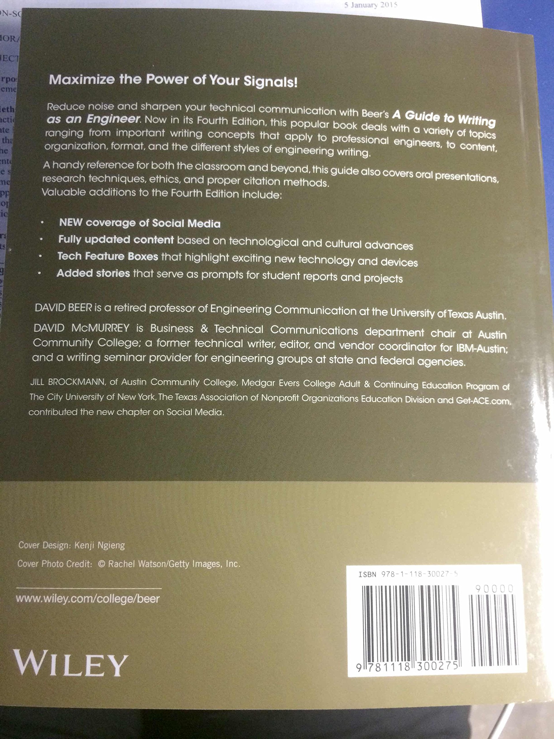 Writing as an Engineer 4e