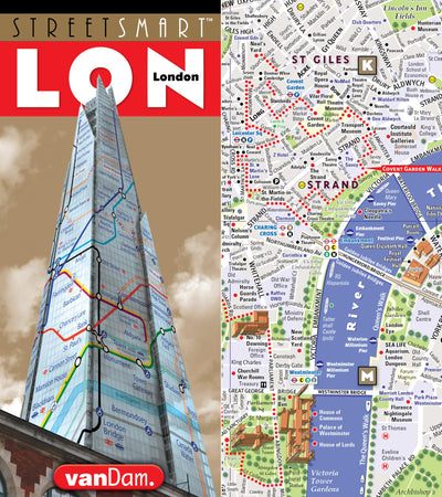 StreetSmart? London Map by VanDam - City Center Street Map of London, England - Laminated folding pocket size city travel and Tube map with all museums, attractions, hotels and sights plus seven walking tours. 2026 Edition